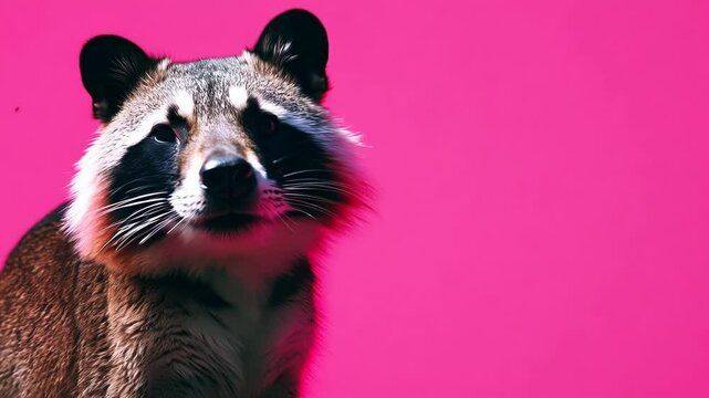 Vibrant Close-Up of a Raccoon Dog