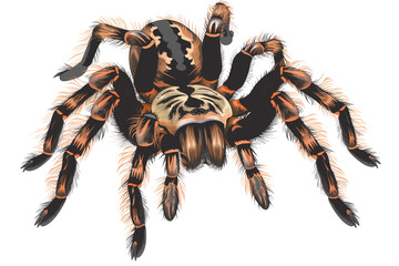 Illustration Vector Tarantula White Background
