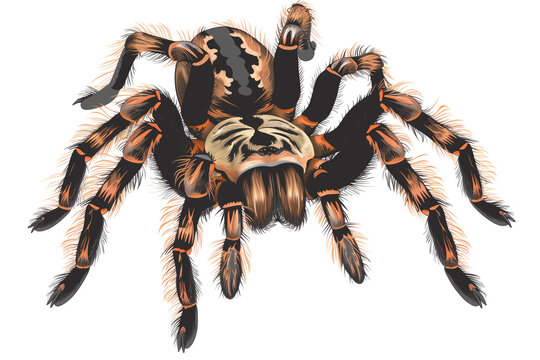 illustration vector tarantula on white background