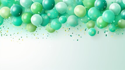 Elegant pastel green balloon border for birthday celebration grand opening sale discount promotion