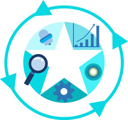 ビジネスのフレームワークのイラスト © くろねこ