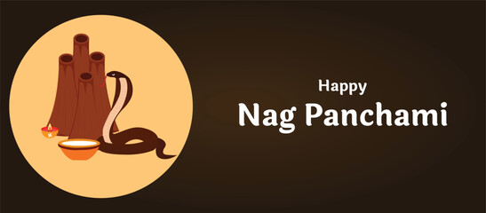 Happy Nag Panchami Indian Festival Celebration 