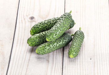 Fresh natural organic cucumbers heap