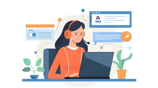 Customer service representative providing tracking and support assistance to inquiring clients