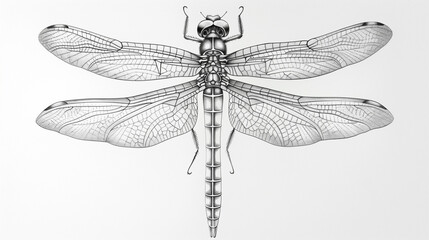 dragonfly isolated on white