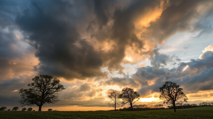 Black stormy clouds