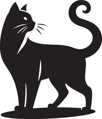 black cat silhouette vector illustration 