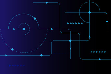 Abstract dots and lines for futuristic world data network concept background. Communication technology and big data visualization. Global network