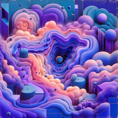 surreal clouds in space