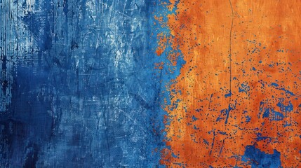 Vibrant royal blue and orange grunge textures for poster and web banner design, perfect for extreme, sportswear, racing, cycling, football, motocross