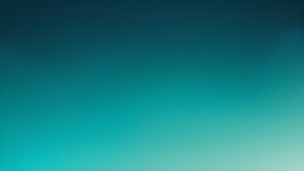 Fototapeta premium Teal green blue grainy color gradient background glowing noise texture cover header poster design