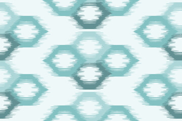 fabric ikat seamless pattern geometric ethnic traditional embroidery style.Design for background,carpet,mat,sarong,clothing,Vector illustration.