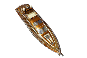 Luxurious yacht on isolated white background, showcasing elegant design and opulent features, perfect for high-end travel or advertising.