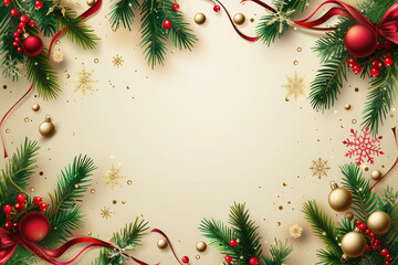 chrismas frame with space in the middle