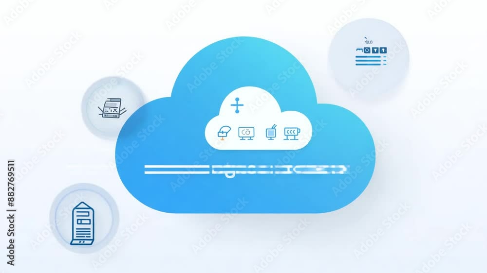 Poster cloud computing icon design generative ai