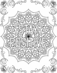 Printable mandala coloring page for kids and adults with motivational quote for self love and self care. it helps to succeed and struggle against life to enjoy the tough journey
