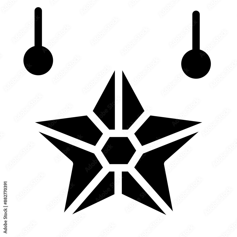 Wall mural Xmas Christmas Star Glyph Icon