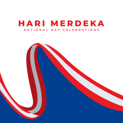 Obraz premium Malaysia Merdeka flag element. Ribbon flags of Malaysia. 