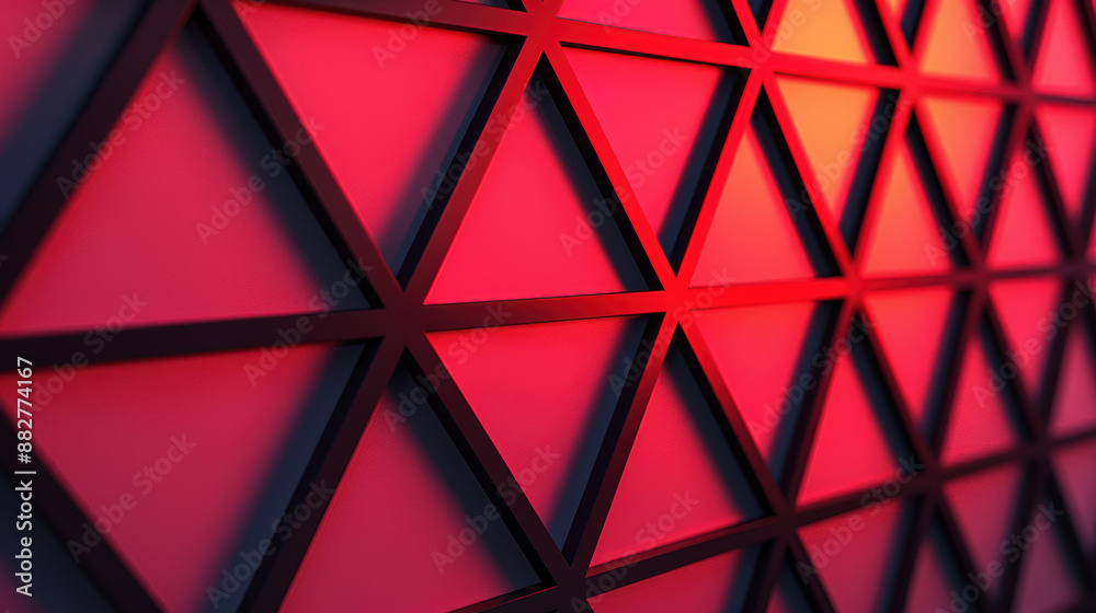 Aufkleber modern geometric abstract background with red triangular pattern and glowing effect. perfect for des