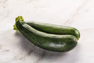 Raw young small green zucchini