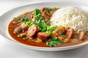 Delicious Duck and Andouille Sausage Gumbo with Colorful Veggies