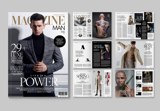 Men's Fashion Magazine Template