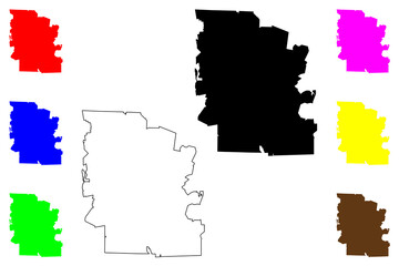 Worcester County, Commonwealth of Massachusetts (U.S. county, United States of America, USA, U.S., US) map vector illustration, scribble sketch Worcester map