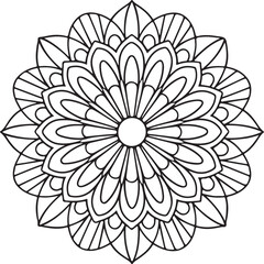 Mandala silhouette Illustration design vector 
