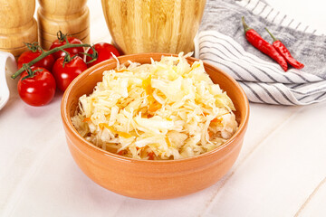 Homemade fermented cabbage Sauerkraut