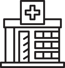 Fototapeta premium Hospital Building Icon