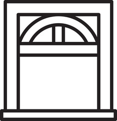 Window Frame Line Icon