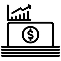 Investment icon set. Containing investor, mutual fund, asset, risk management, economy, financial gain, interest and stock icons. Solid icon collection.