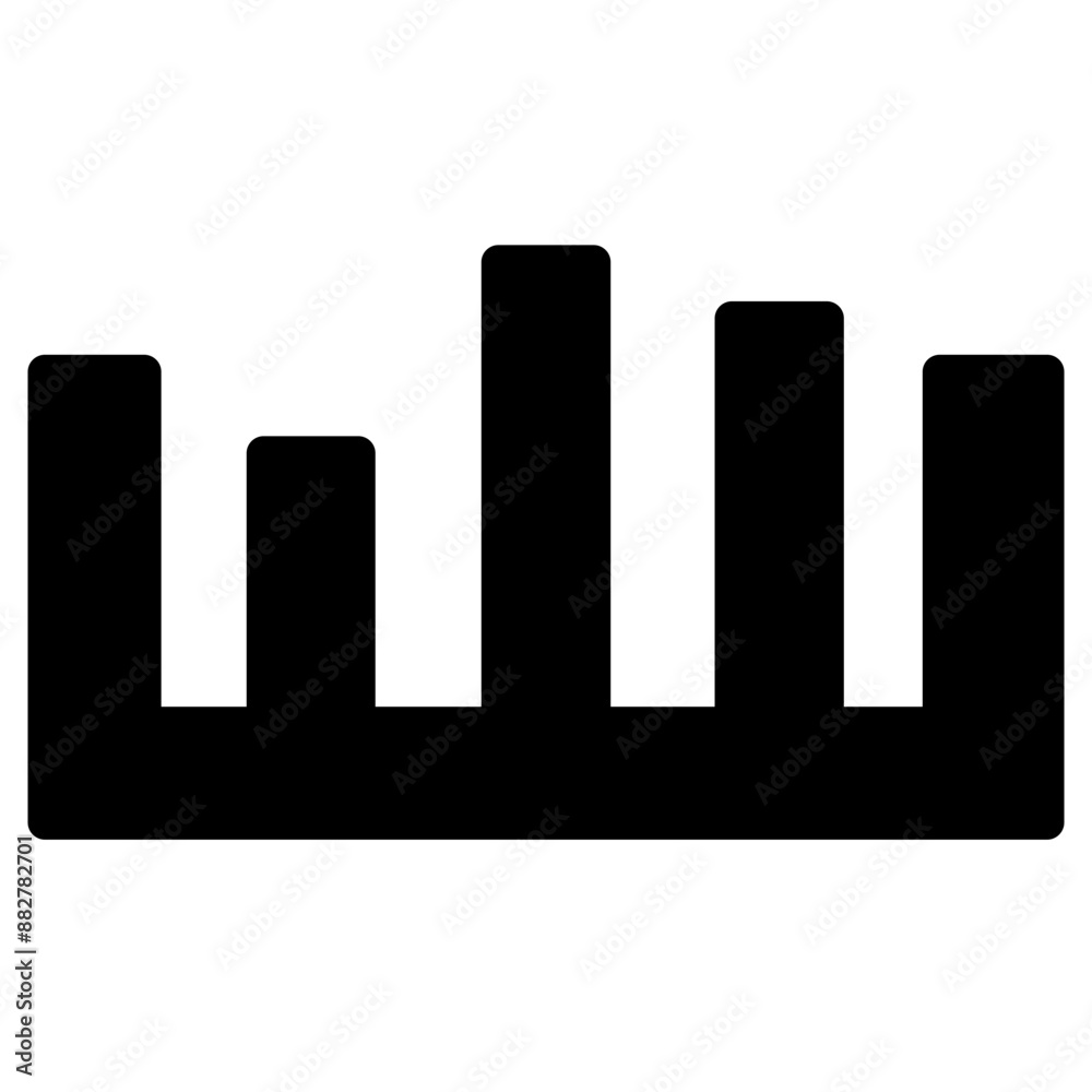 Canvas Prints analyst bar business glyph icon