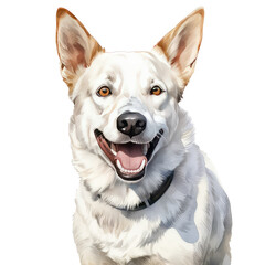 Illustration of Australian Cattle Dog in a white background. 
