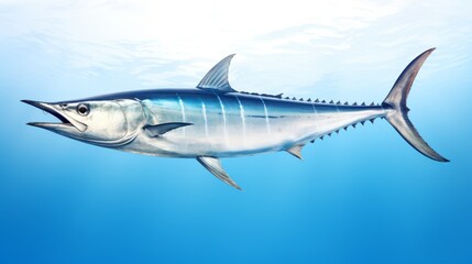 Obraz premium Blue Marlin Fish Swimming in the Ocean