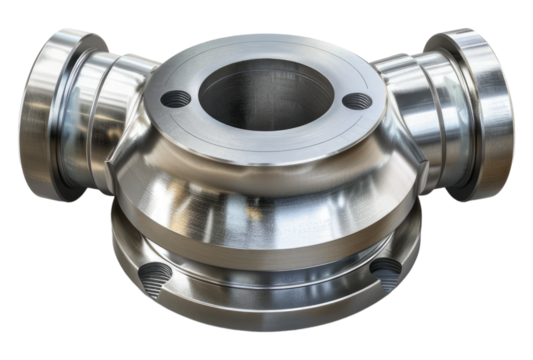 Photo of Aluminum coupling isolated on transparent background