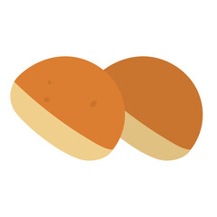 Kue pukis vector illustration, pukis icon clipart image. indonesian traditional sweet cake dessert, local snack street food indonesia