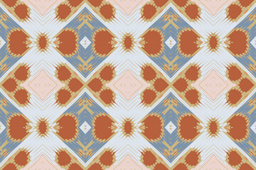 Abstract Ikat Art Seamless Pattern Folk Embroidery Aztec Geometric Art, Geometric Ethnic, African Ikat Paisley Embroidery. Navajo, Seamless Pattern