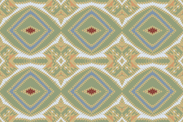 Abstract Ikat Art Seamless Pattern Folk Embroidery Aztec Geometric Art, Geometric Ethnic, African Ikat Paisley Embroidery. Navajo, Seamless Pattern