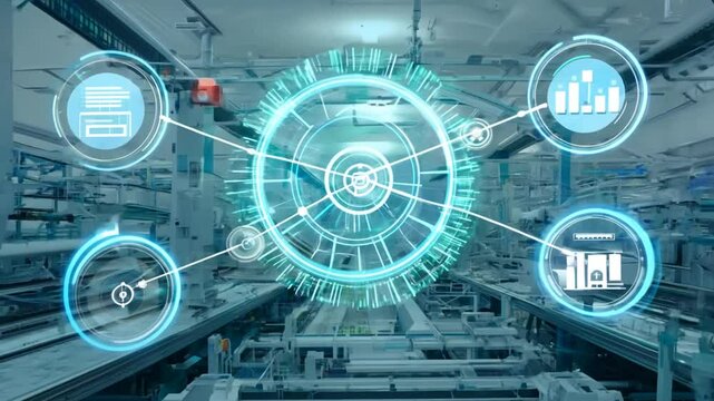 Connected Infrastructure In A Modern Factory Generative AI