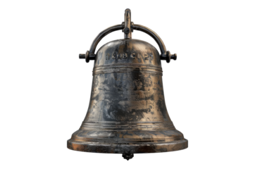Photo of bell isolated on transparent background