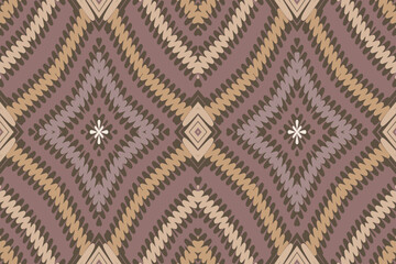 Fototapeta premium Abstract Ikat Art Seamless Pattern Folk Embroidery Aztec Geometric Art, Geometric Ethnic, African Ikat Paisley Embroidery. Navajo, Seamless Pattern