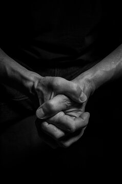 Hands of an old man