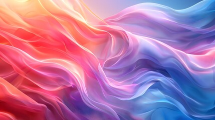 Obraz premium Vibrant Abstract Waves of Colorful Fabric