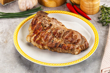 Grilled pork sirloin for dinner