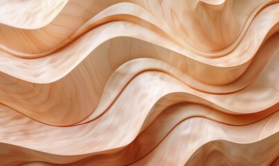 Obraz premium Close-Up of a Wooden Sculpture With Intertwined Curves