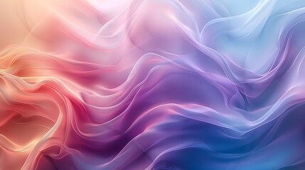 Obraz premium Ethereal Waves of Colorful Silk