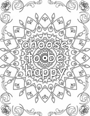 Printable mandala coloring page for kids and adults with motivational quote for self love and self care. it helps to succeed and struggle against life to enjoy the tough journey
