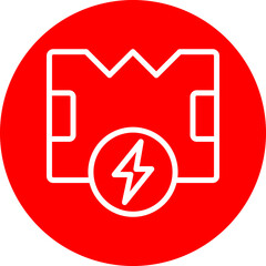 Circuit Vector Line White Circle Red