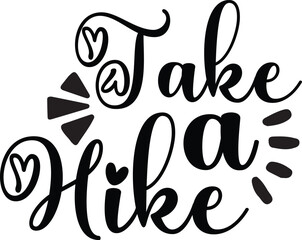 Camping Typography Vector Silhouettes Art Design